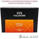 Hallingers 5er Premium-Grill-Gewürze als Geschenk-Set (95g) - 5